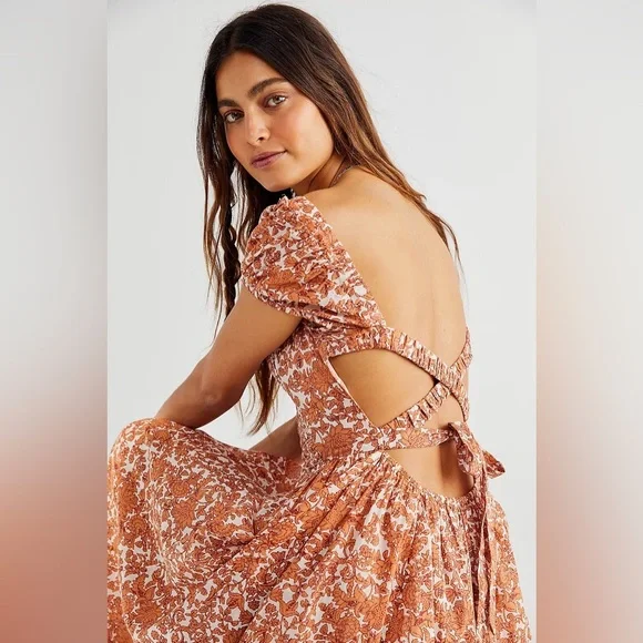 fitted lace wedding dress UltraViolet Maxi Dress- Tea Combo ~ Free People – Arizonia Rose main image 0